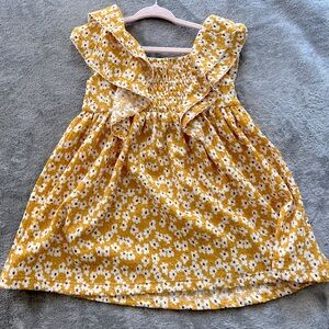 Yellow Floral Ruffle Zara Dress. Size 18-24 months